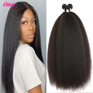 Full Head Yaki Straight Human Hair Bundles D