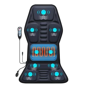 Massage Seat Cushion With Heating, With Adjustable Lumbar Support,